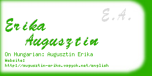 erika augusztin business card